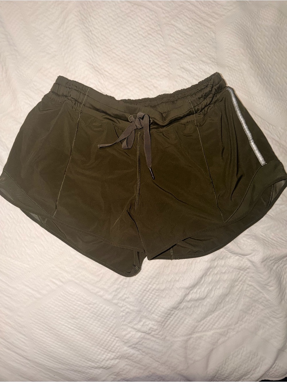 lululemon athletica Olive Athletic Drawstring Shorts